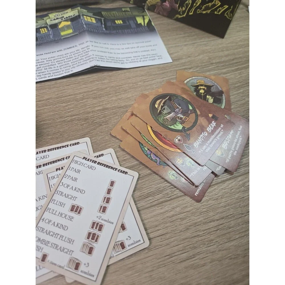 Zombies Texas HOLD'EM 2018-- With Extras!  Phoenix Convention Chip. Gems